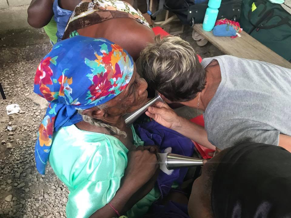 Lisa teaching midwifery in haiti