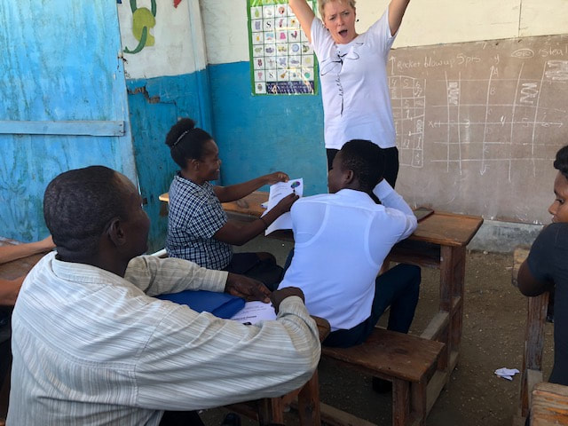 teaching teachers in haiti